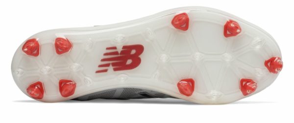 New Balance Low-Cut COMPv1 TPU Baseball Cleat Mens Shoes White with Black & Red
