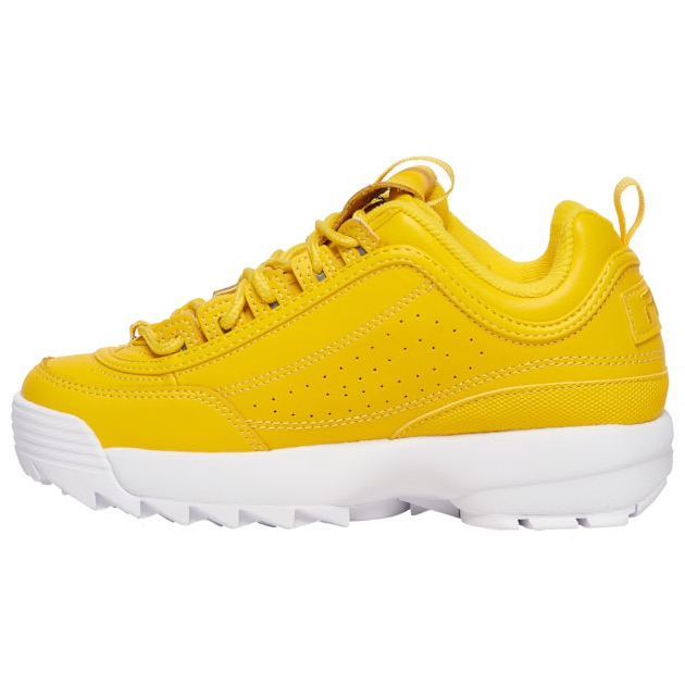 fila disruptor white and yellow